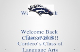 Welcome Back Welcome Back  Class of 2015!!