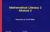 NCV 2 Mathematical Literacy Hands-On Training Activities Module 5