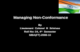 Managing non conformance colonel sri(titto sunny)