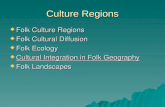 Culture Regions Folk Culture Regions Folk Culture Regions Folk Cultural Diffusion Folk Cultural Diffusion Folk Ecology Folk Ecology Cultural Integration.