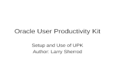 Oracle User Productiviy Kit