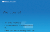 Windows Azure Kick Start - Welcome