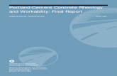 Portland-Cement Concrete Rheology and Workability: Final Report