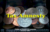 Tax Amnesty Union of Banks of Armenia Armenia 2007