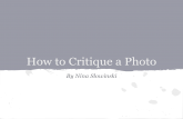 Critiquing Photographs