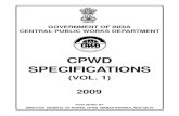 CPWD  .government of india central public works department 2009 cpwd specifications (vol. 1) published by director general of works, cpwd, nirman bhawan, new delhi