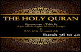 Tafsir of Holy Quran - Surah 36 to 40 .2014-07-29 · Chapter 1 36th - Tafsir Surah Yaa seen (Yasin)??{1}