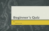 Beginner's Quiz