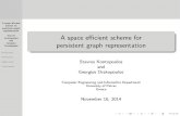 A Space Efficient Scheme for Persistent Graph Representation
