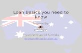 Loan basics you need to know