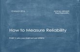 How to measure reliability