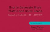 How to Generate Website Visits and Convert More Sales Leads