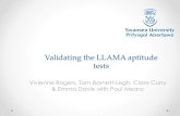 Validating the LLAMA aptitude tests
