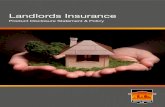 Landlords Insurance - Property Insurance Plus - pi .02 Landlords nsurance PRODUCT DISCLOSURE STATEMENT AND POLICY 03 Landlords Insurance Product Disclosure Statement & Policy Welcome