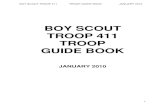 BOY SCOUT TROOP 411 TROOP GUIDE SCOUT TROOP 411 TROOP GUIDE BOOK JANUARY 2010 . BOY SCOUT TROOP 411 TROOP GUIDE BOOK JANUARY 2010 2 CONTENTS 1. INTRODUCTION ... ADVANCEMENT ... Leadership
