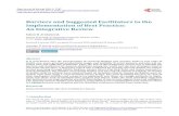 Barriers and Suggested Facilitators to the Implementation to cite this paper: Al Ghabeesh, S.H. (2015) Barriers and Suggested Facilitators to the Implementation of Best ... Barriers