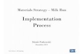 Materials Strategy – Milk Run - Marek on Lean Strategy – Milk Run Implementation Process Marek Piatkowski December 2010. Marek Piatkowski – FSP Consulting 2 2. Marek Piatkowski
