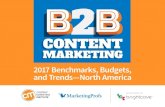 B2B Content Marketing report  Greetings Marketers, Welcome to the 7th Annual B2B Content Marketing Benchmarks, Budgets, and Trends—North America report. We’ve made quite a