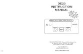 DE20 INSTRUCTION MANUAL -   INSTRUCTION MANUAL YOUR DISTRIBUTOR: Chemical Distributors, Inc. ... Process Technology strongly recommends the use