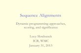 Sequence Alignments - Cornell Alignments Dynamic programming approaches, ... • DPAs are typically