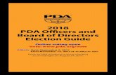 2018 PDA Officers and Board of Directors Election Guide .PDA Officers and Board of Directors Election
