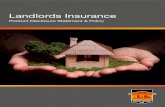 Landlords Insurance - Property Insurance .02 Landlords Insurance Product Disclosure Statement & Policy