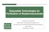 Disposable technologies for purification of biopharmaceuticals .Disposable Technologies for Purification