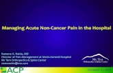 Managing Acute Non-Cancer Pain in the Hospital .Managing Acute Non-Cancer Pain in the Hospital October