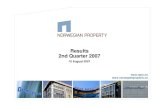 Results 2nd Quarter 2007 - NORWEGIAN PROPERTY .3 | Results 2nd Quarter 2007 Highlights – 2nd Quarter