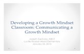 DevelopingaGrowthMindset* Classroom:Communicatinga ... fixed mindset or growth mindset. ... Mindset
