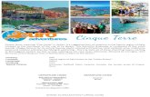 Cinque Terre - EuroAdventures .Cinque Terre, meaning â€œFive Landsâ€‌ in Italian, is a rugged por:on
