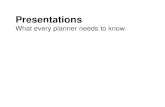Presentations: What Every Planner Needs To Know