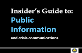 Insider's Guide to public information during crisis