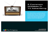 5 Common Mistakes in TV Advertising