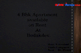 4 bhk apartment on rent at Bodakdev