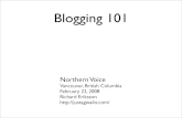 Blogging 101 Northern Voice 2008