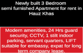 3 bedroom apartment for rent in hauz khas