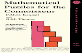 Mathematical Puzzles for the Connoisseur