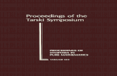 PROCEEDINGS OF THE TARSKI .PROCEEDINGS OF SYMPOSIA IN PURE MATHEMATICS VOLUME XXV PROCEEDINGS of