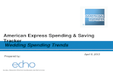 American Express Spending & Saving Tracker April 9, 2013 Wedding Spending Trends Prepared by: