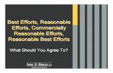 Best Efforts, Reasonable Efforts, Commercially Reasonable ...   · Best Efforts, Reasonable