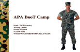 APA BooT Camp Briar Cliff University Writing Center Heelan Hall 050 712-279-5520  @BRIARCLIFF.EDU