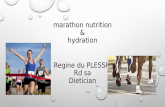 Pre-marathon nutrition and marathon hydration methods