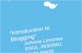 “Introduction to Blogging”