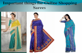 Important things for online shopping sarees