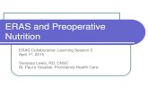 ERAS and Preoperative Nutrition - Enhanced Recovery BC ERAS and Preoperative Nutrition ERAS Collaborative: