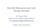 Rainfall Measurement and Design Rainfall Rainfall return periods â€¢ Probability of rainfall is represented