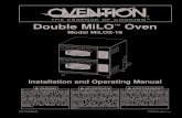 Double MiLO Oven ... 2 Form No. OVMILOM-0718 Ovention Double MiLO ovens set a new standard in cooking