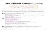 My speed cubing page - Brandeis storer/JimPuzzles/RUBIK/... Rubik's cube 11/25/11 10:51 AM Page 1 of
