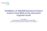 Validation of 100,000 Genomes Project results; from WGS to ... VEP Impact Sequence Variant Class HIGH